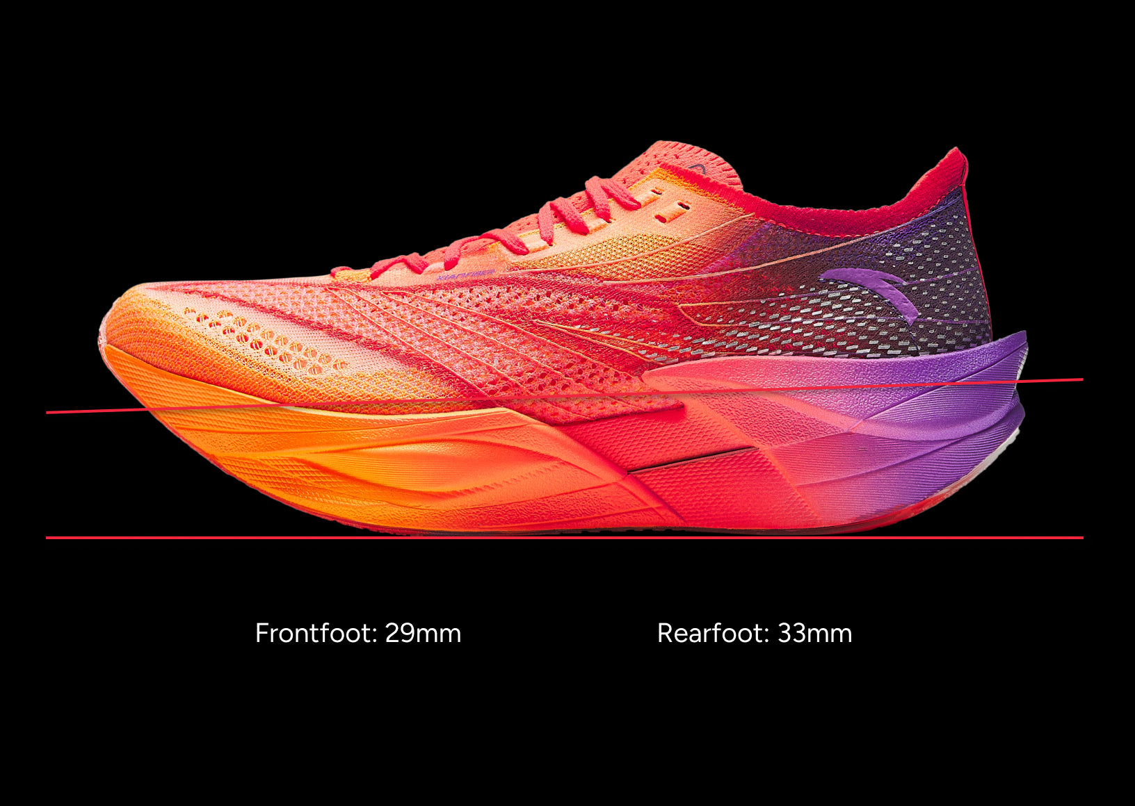 ANTA C202 6 Pro Running Shoes for Professional Marathon Runners - 4MM Heel Difference