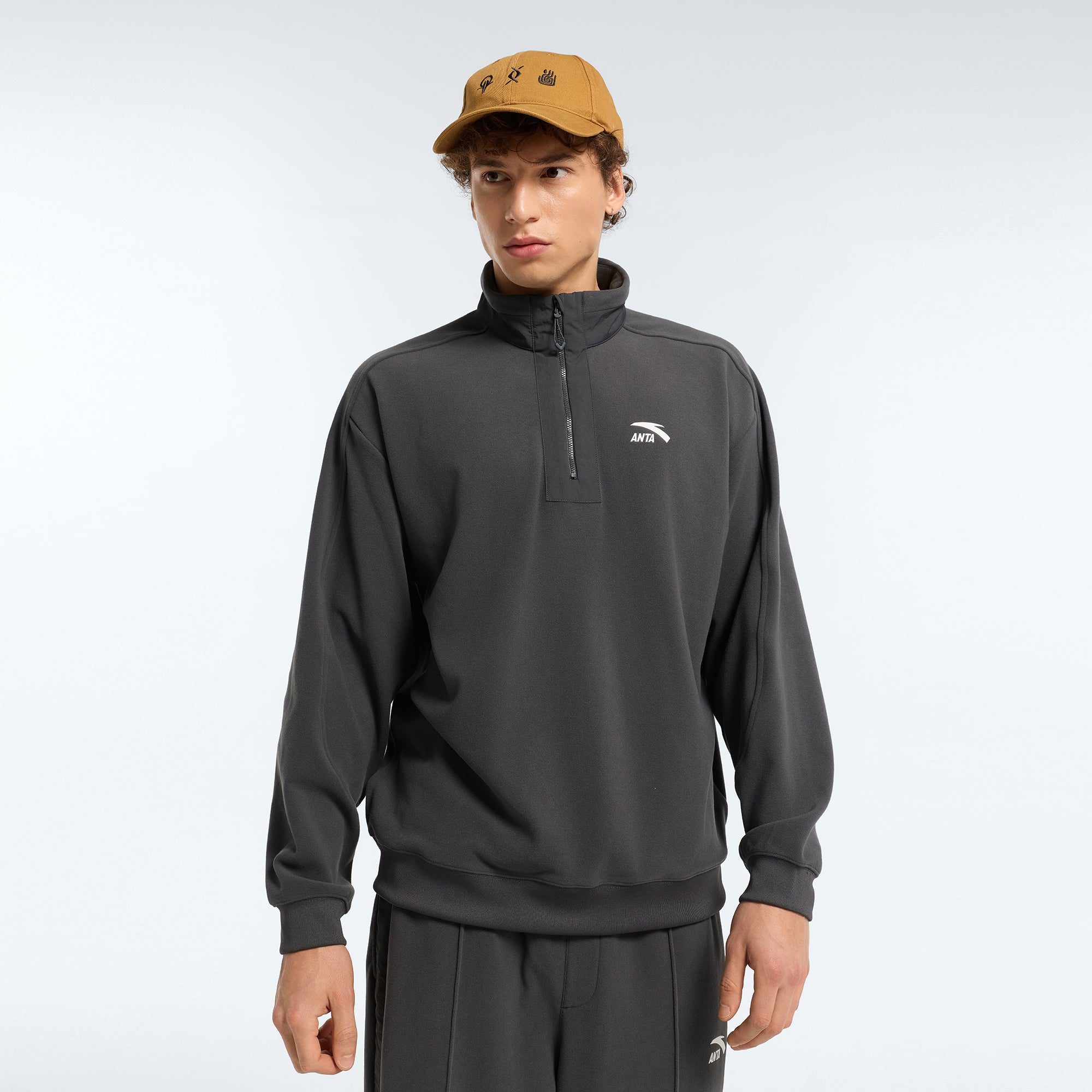 ANTA-Half-Zip-Top-Grey-Media-1
