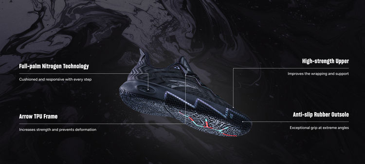 ANTA KAI 2 "Triple Black" Basketball Shoes by Kyrie Irving - Technologies
