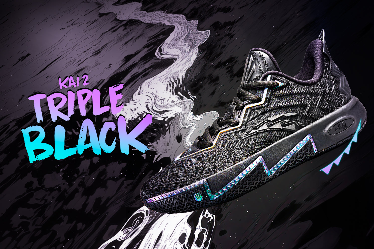 ANTA KAI 2 "Triple Black" Basketball Shoes by Kyrie Irving