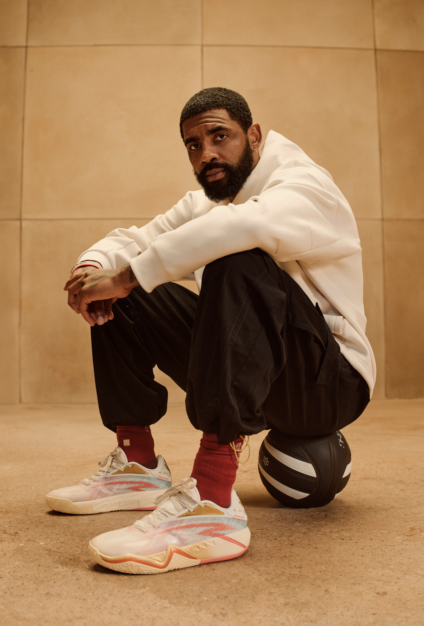 Kyrie Irving wearing the ANTA KAI 3 "CNY" basketball shoes.
