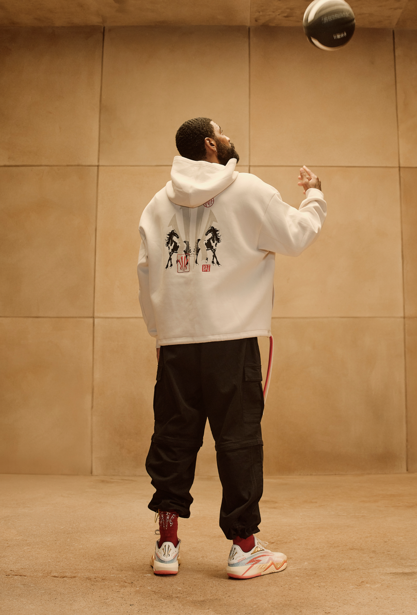 Kyrie Irving wearing the ANTA KAI 3 "CNY" basketball shoes.